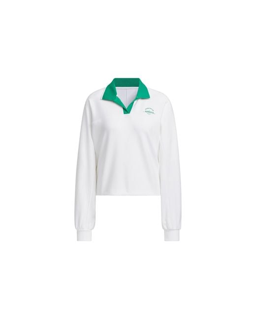Adidas White (Wmns) Verbiage Polo Shirt Asia Sizing