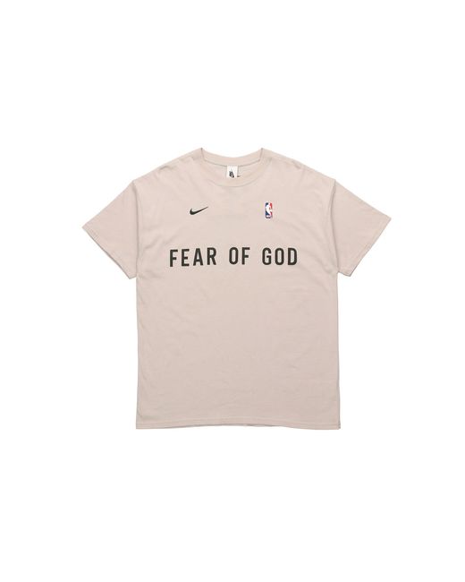 Nike Pink X Fear Of God X Nba Crossover Alphabet Printing Round Neck Short Sleeve for men