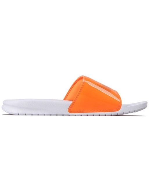 Nike Orange Benassi Jdi Print Slide for men