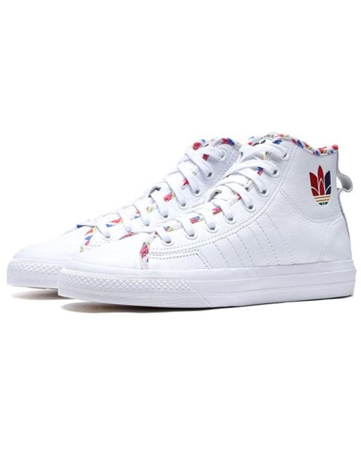 Adidas White Nizza Hi 'Cloud Multi' for men
