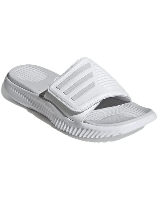 Adidas White Alphabounce Slide 2.0 Dash' for men