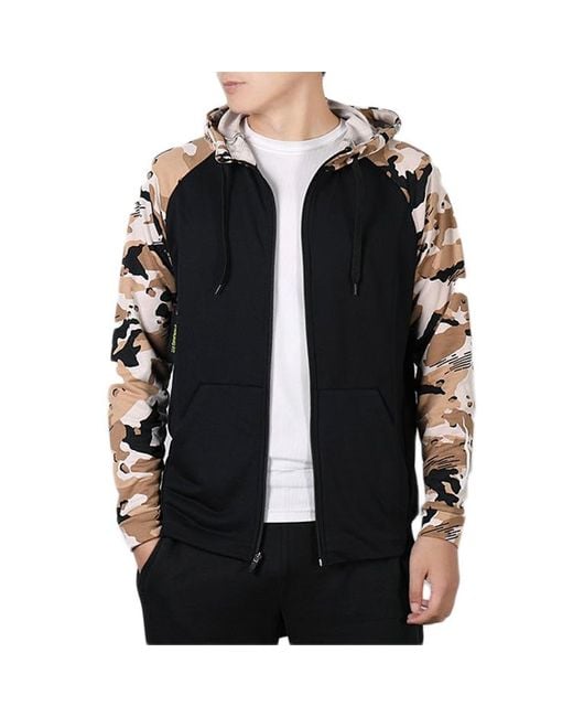 Nike Black Camouflage Splicing Jacket for men