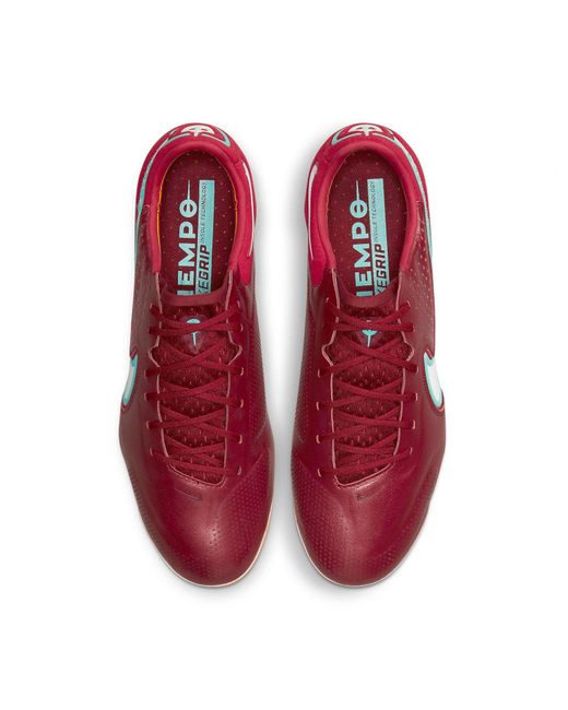 Nike Red Tiempo Legend 9 Elite Fg 'Team Mystic Hibiscus' for men