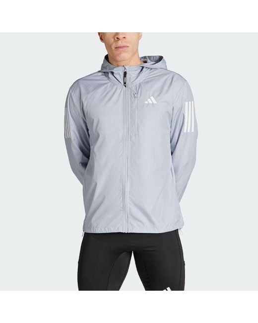 Adidas Blue Own The Run Jacket Asia Sizing for men