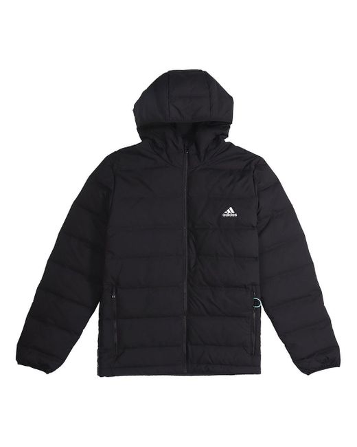 Adidas Blue Helionic Ho Jkt Stay Warm Sports Hooded Down Jacket for men