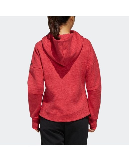 Adidas Red (Wmns) Zne Hoody Knit Jacket
