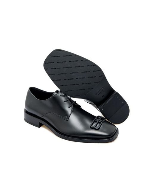 Balenciaga Black Bb Icon Derby Shoes for men