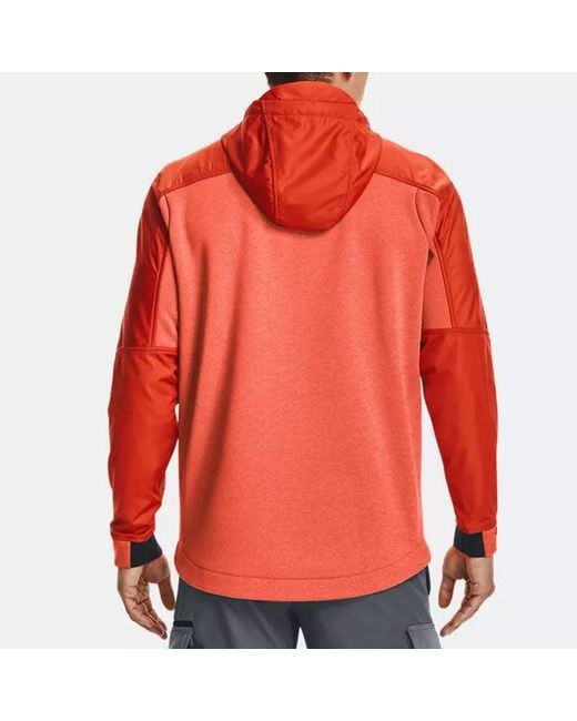 Under Armour Red Coldgear Swacket Jacket 'Coral' for men