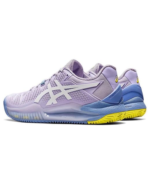 Asics Blue (Wmns) Gel-Resolution 8 Tennis Sneakers 'Lilac'