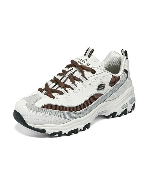Skechers White (Wmns) D'Lites 1.0 Shoes