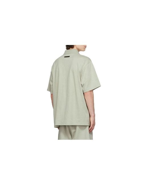 Fear Of God Green Fw21 Ssense Polo Shirt 'Concrete' for men