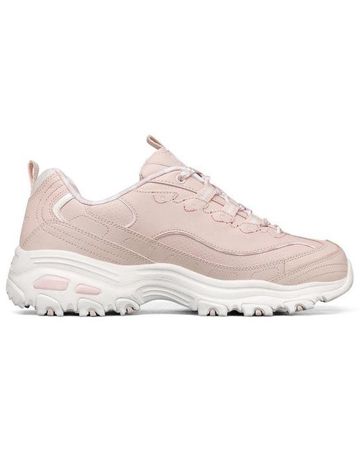 Skechers Pink (Wmns) D'Lites 1.0 Low Running Shoes