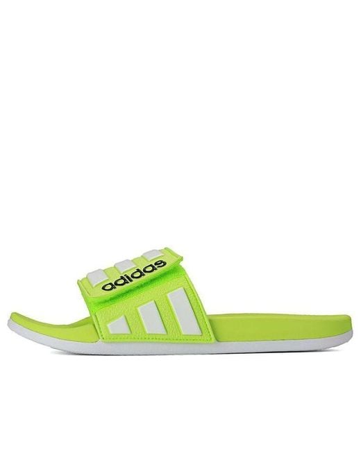 Adidas Green Neo Adilette Fluorescent for men