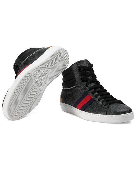 Gucci Black Ace Gg High Top for men