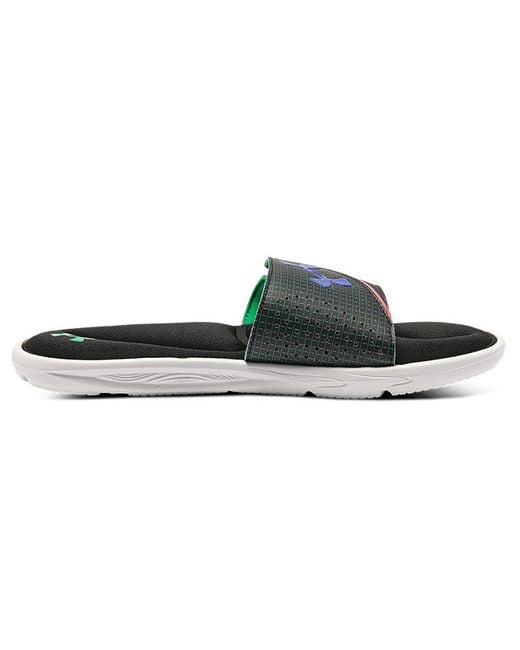 Under Armour Green Ignite 6 Graphic Strap Slide Cerise' for men