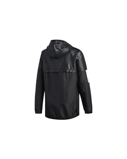 Adidas Blue M Wind Fz Jkt Training Sports Hooded Jacket for men