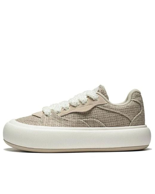 Li-ning Metallic (Wmns) Puff Platform Skate Shoes 'Light'