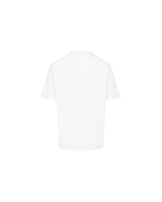 Burberry White Cotton Logo Printing Classic Short Sleeve