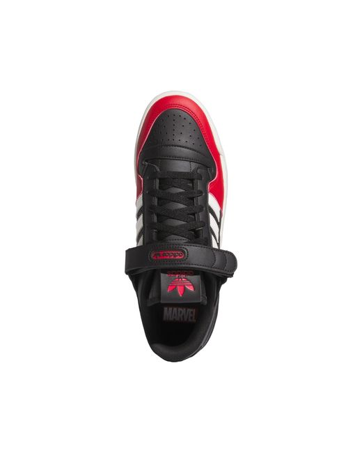 Adidas Black X Marvel Forum Low 'Deadpool' for men