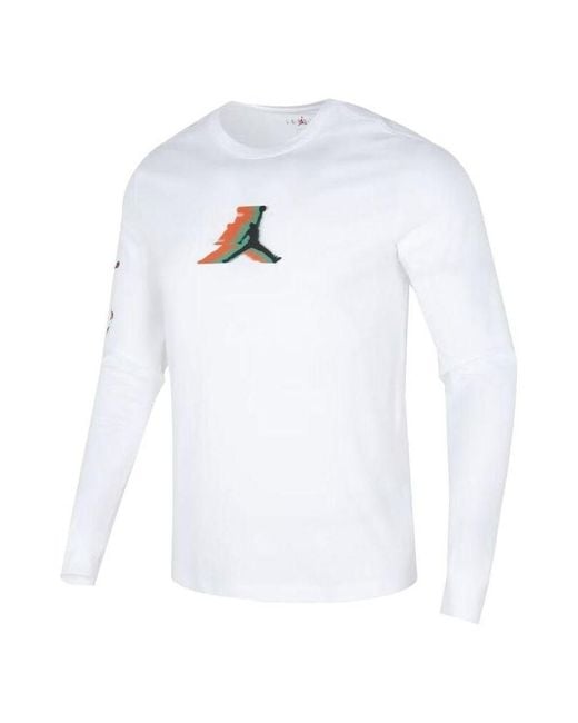 Nike White Brand Long-Sleeve T-Shirt for men