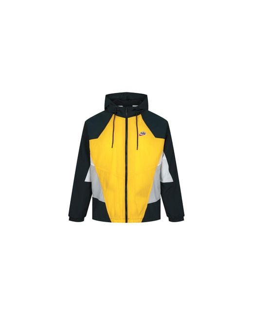 Nike Yellow Sportswear Heritage Windrunner Hooded Woven Jacket for men