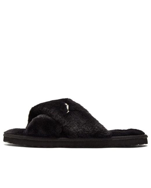 PUMA Black (Wmns) Fluff X Strap Slide