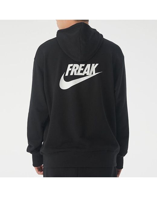 Nike Black Giannis Solid Color Pullover Hoodie for men