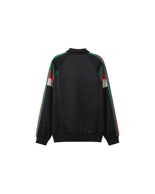 Gucci Black Fw22 Neoprene Zip Jacket With Web for men