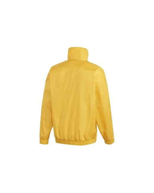 Adidas Yellow Originals Side Stripe Zipper Casual Sports Jacket for men