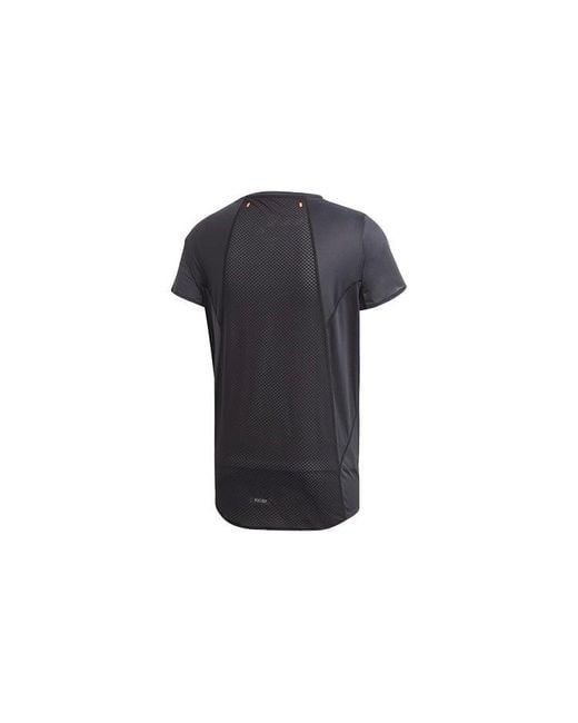 Adidas Blue Running Sports Solid Color Short Sleeve for men