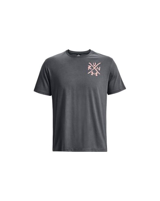 Under Armour Gray Run Like Hell Graphic T-shirt for men
