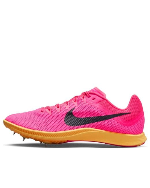 Nike Pink Air Zoom Rival Distance Spikes 'Hyper Laser' for men