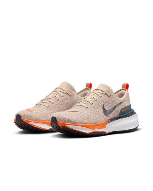 Nike Gray Zoomx Invincible Run Flyknit 3 'Oatmeal Safety' for men