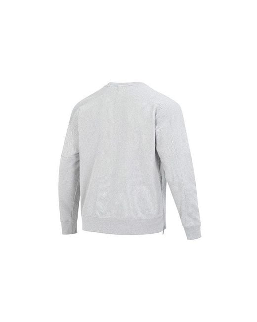 Under Armour Gray Ottoman Fleece Crew 'Light' for men