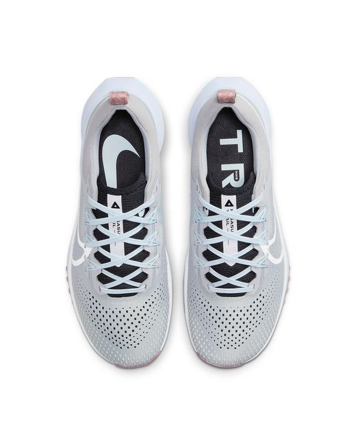 Nike White React Pegasus Trail 4 Trail Running Shoe