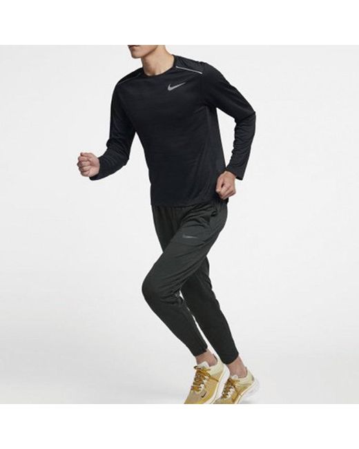 Nike Blue Dri-Fit Mtler Long Sleeves Running Quick Dry Gym Clothes for men
