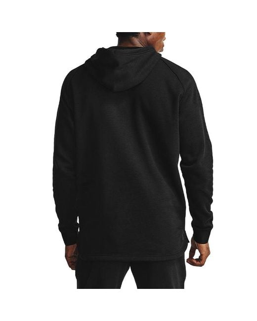 Under Armour Blue Project Rock Charged Cotton Logo Hoodie for men