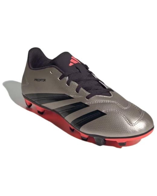 Adidas Gray Predator Club 'Platinum Metallic Aurora Turbo' for men