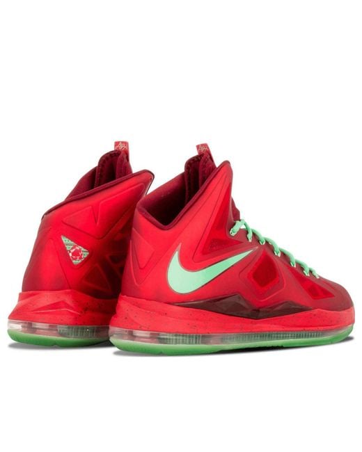 Nike Red Lebron 10 "Christmas" Shoes for men