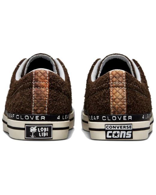Converse Brown One Star Pro Low X Patta '4 Leaf Clover' for men