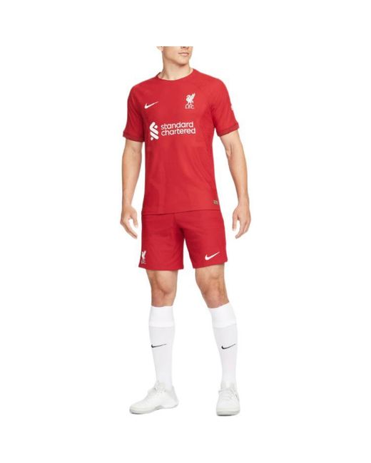 Nike Red Alphabet Printing Short Sleeve Soccer/Football Jersey 2022/23 Season Liverpool Player Edition Deep for men