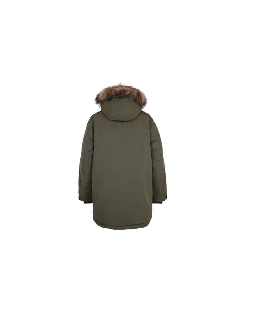 New Balance Green Warm Long Down Parka for men
