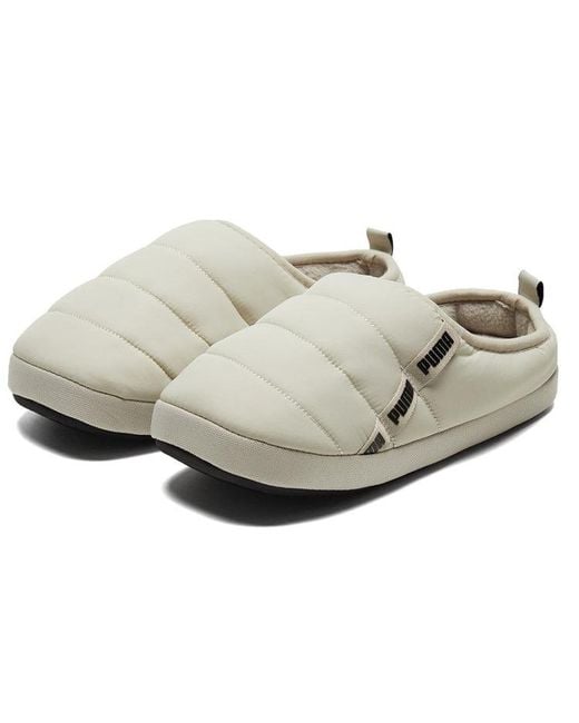 PUMA Gray Scuff Slippers 'Oatmeal' for men