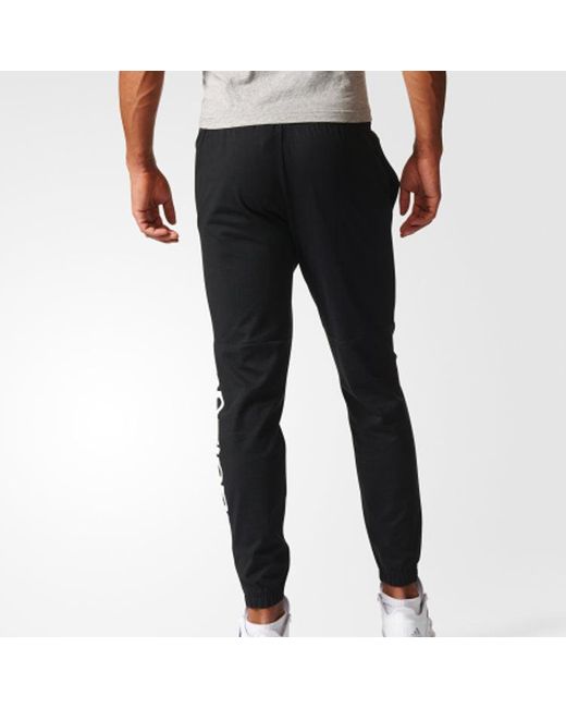 Adidas Black Training Sports Knit Long Pants for men