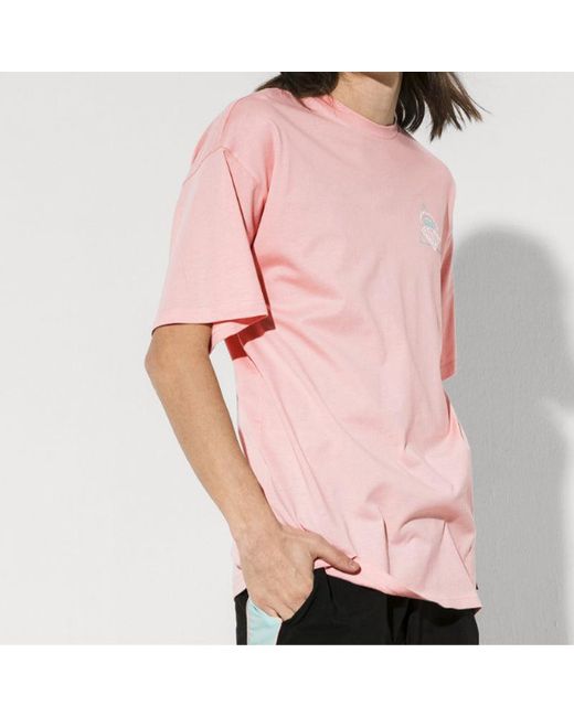 PUMA Pink Alphabet Printing Short Sleeve for men