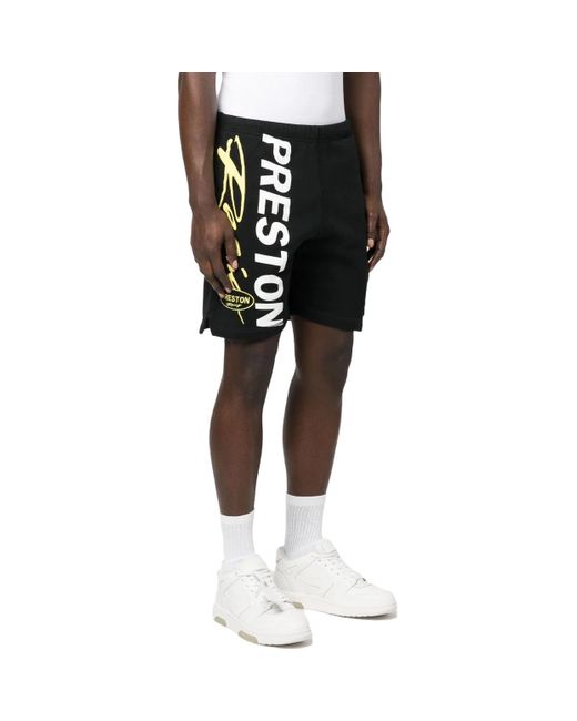 Heron Preston Black Racing Shorts for men