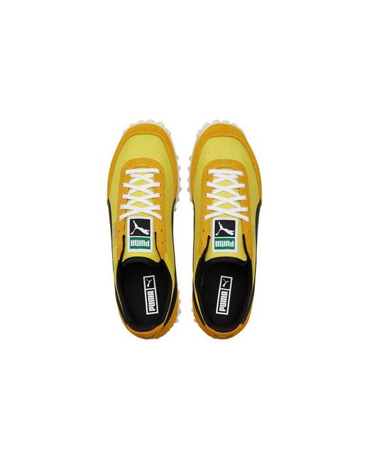 PUMA Yellow Fast Rider Low Top Running Shoes for men