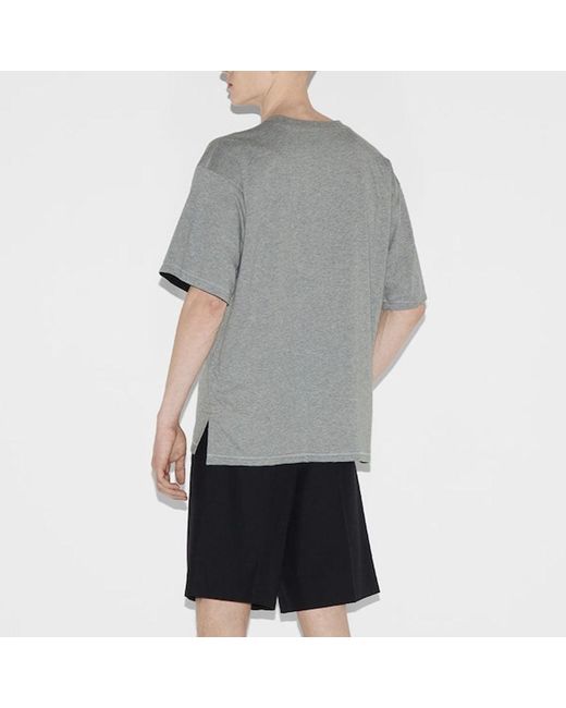 Gucci Gray Reversible Cotton Jersey T-Shirt for men