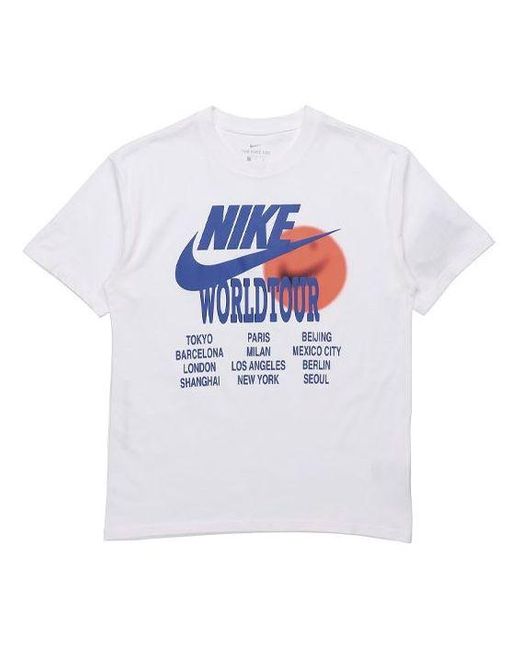 Nike White As Sportswear Tee World Tour for men