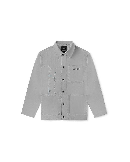 Vans Gray Series Skateboard Logo Printing Sports Jacket for men